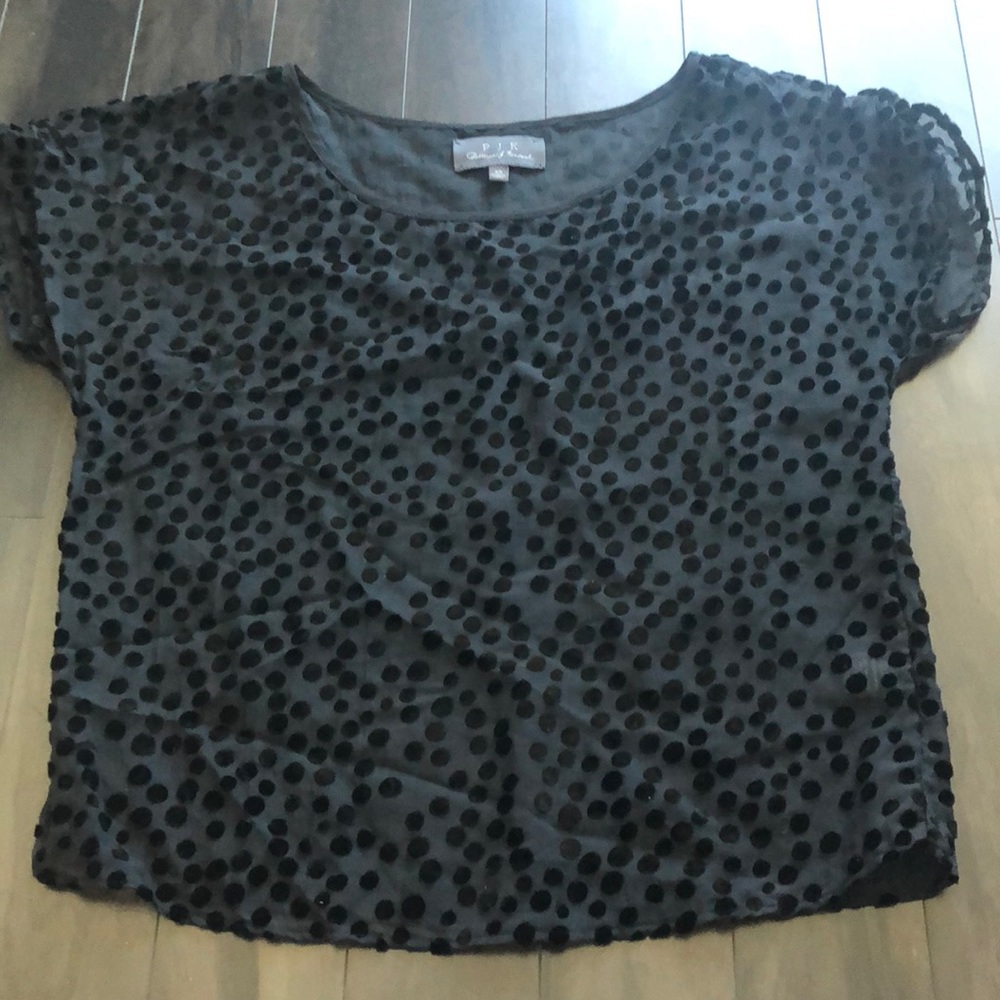 DONATING JULY 28 Velvet polka dot crop top